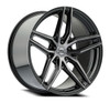 18" Select Shadow Glossy Black Brushed DDT Face 18x8.5 Wheel 5x112 38mm Rim