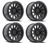 Set 4 20" Arena Ammo 20x9 6x135 0mm Satin Black Wheels For Ford Lincoln Rims
