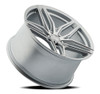 Set 4 20" Select Shadow Gloss Silver Brushed 20x10.5 Wheels 5x120  38mm Rims