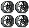 Set 4 19" Select Shadow Satin Black 19x8.5 Wheels 5x112  35mm Rims
