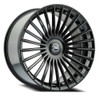 24" Select Bristol Glossy Black 24x10 Wheel 5x120  20mm Rim