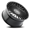 24" Select Bristol Glossy Black 24x10 Wheel 5x120  20mm Rim