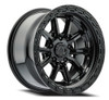 Set 4 17" Arena Trek17x9 5x5 -12mm Glossy Black Wheels Lifted For Jeep Rims