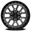17" Arena Trek 17x9 6x135 0mm Wheel Glossy Gun Metal Center Glossy Black Lip Rim