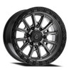 17" Arena Trek 17x9 6x5.5 0mm Wheel Glossy Gun Metal Center Glossy Black Lip Rim
