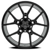 24" Select Alpine Glossy Black Brushed DDT Face Clear 24x10 Wheel 6x5.5 25mm Rim