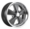 18" US Mag 1PC U120 Roadster 18x8 5x4.5 Matte Gunmetal Machined Wheel 1mm Rim