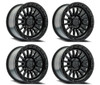 Set 4 17" Arena Trophy 17x9 6x5.5 1mm Satin Black Wheels For Chevy GMC Ram Rims