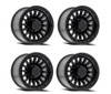 Set 4 17" Arena Trophy 17x9 8x6.5 0mm Satin Black Wheels For Chevy GMC Ram Ford