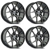 Set 4 22" Select Alpine Glossy Black Brushed DDT 22x10.5 Wheels 5x112 30mm Rims