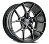 Set 4 22" Select Alpine Glossy Black Brushed DDT 22x9 Wheels 5x115 15mm Rims