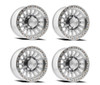 Set 4 18" Arena Trophy 18x9 8x6.5 0mm Gloss Silver Machined Wheels Truck Rims