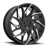DUB  S259 G.O.A.T. 20x9 5x5.0 Gloss Black Machined Spokes Wheel 20" 35mm