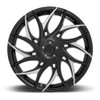 DUB  S259 G.O.A.T. 20x9 5x5.0 Gloss Black Machined Spokes Wheel 20" 35mm