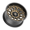 Set 4 20" Fittipaldi Off Road FA22 20x10 8x6.5 -19mm Gloss Bronze Black Lip Rims
