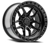 17" Arena Hustle 17x9 5x5 0mm Wheel Satin Black Center Glossy Black Lip Rim