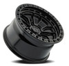 17" Arena Hustle 17x9 5x5 0mm Wheel Satin Black Center Glossy Black Lip Rim