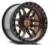 17" Arena Hustle 17x9 6x5.5 -12mm Wheel Smoked Bronze Center Satin Black Lip Rim