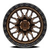 Set 4 22" Arena Hustle 22x10 8x170 -18mm Smoked Bronze Center Satin Black Lip