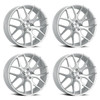 Set 4 20" Dolce Performance Monza 20x10 5x4.5 40mm Gloss Silver Machined Wheels