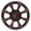 XD XD854 Reactor 20x10 6x135 6x5.5 Gloss Black Milled Red Tint Wheel 20" -18mm