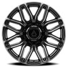 Set 4 20" Arena 20x9 8x6.5 0mm Supreme Glossy Black Brushed DDT Face Clear Rims