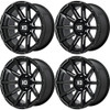 Set 4 XD XD847 Outbreak 18x9 8x6.5 Gloss Black Milled Wheels 18" 0mm Rims