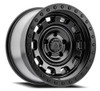 Set 4 17" Arena Gunner 17x9 5x5 0mm Satin Black Wheels For Jeep Truck Rims