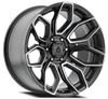 Set 4 20" Arena Cobra 20x9 6x135 20mm Texture Gun Metal Machine Clear Coat Rims