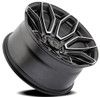 20" Arena Cobra 20x10 6x5.5 -18mm Wheel Texture Gun Metal Machine Clear Coat Rim