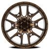 22" Arena Battle 22x10 6x5.5 -18mm Smoked Bronze Tint Clear Lifted Truck SUV Rim