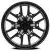 Set 4 17" Arena Battle 17x9 6x5.5 1mm Glossy Black Machined DDT Face & Lip Rims