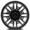 Set 4 22" Arena 22x10 8x6.5 -18mm Battle Glossy Black Machined DDT Face & Lip