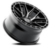 20" Arena Battle 20x12 6x135 -44mm Glossy Black Machined DDT Face & Lip Wheel