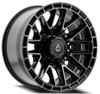Set 4 22" Arena Battle 22x10 8x180 -18mm Glossy Black Machined DDT Face & Lip