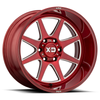 XD XD844 Pike 20x10 8x6.5 Brushed Red With Milled Accent Wheel 20" -18mm Rim XD XD844 Pike 20x10 8x6.5 Brushed Red With Milled Accent Wheel 20" -18mm Rim