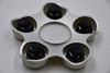 Aftermarket Sliver w/ Black Lug covers Wheel Center Cap Hub Cap PD-CAPSX-5025(6547)(NI) 5.5" Blank No Logo or Insert