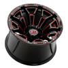 XD XD841 Boneyard 20x10 6x5.5 Gloss Black Milled Red Tint Wheel 20" -18mm