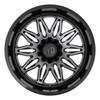 XD XD859 Gunner 22x12 5x5 5x5.5 Gloss Black Machined Gray Tint Wheel 22" -44mm
