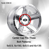 Vision Chrome Wheel Center Cap C390-5V Fits 5x150 5x5.5 6x135 6x5.5 Wheels