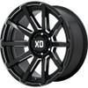 XD XD847 Outbreak 18x9 6x5.5 Gloss Black Milled Wheel 18" 12mm Rim