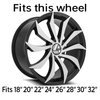 Azara AZA-507 Wheel Center Cap Gloss Black Machined Fits 18" - 32"