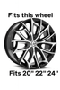 Azara AZA-512 Wheel Center Cap Gloss Black Black Machined 20" 22" 24" Wheels