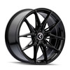 Set 4 18" Kraze Evolve Gloss Black 18x8.5 Wheels 5x120 30mm Rims
