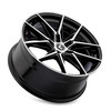 22" Kraze Evolve Gloss Black Machined 22x9 Wheel 5x4.5 35mm Rim KR196-22965BM35