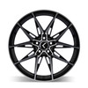Set 4 22" Kraze Evolve Gloss Black Machined 22x9 Wheels 5x4.5 35mm Rims
