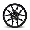 Set 4 22" Kraze Evolve Gloss Black 22x9 Wheels 5x120 35mm Rims