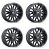 Set 4 20" Mayhem Cogent Matte Black 20x9 Wheels 8x6.5 0mm Offroad Truck Rims