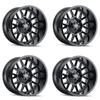 Set 4 20" Mayhem Cogent Gloss Black Milled 20x9 Wheels 8x170 0mm Truck Rims