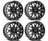 Set 4 22" Arena Violator Satin Black 22x12 Wheels 6x5.5 -44mm Truck SUV Rims
